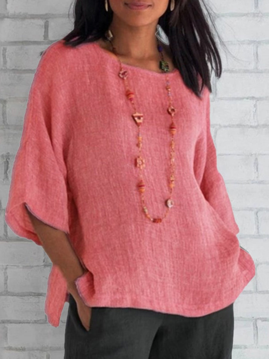 THE ELWYN | RELAXED COTTON-LINEN TOP