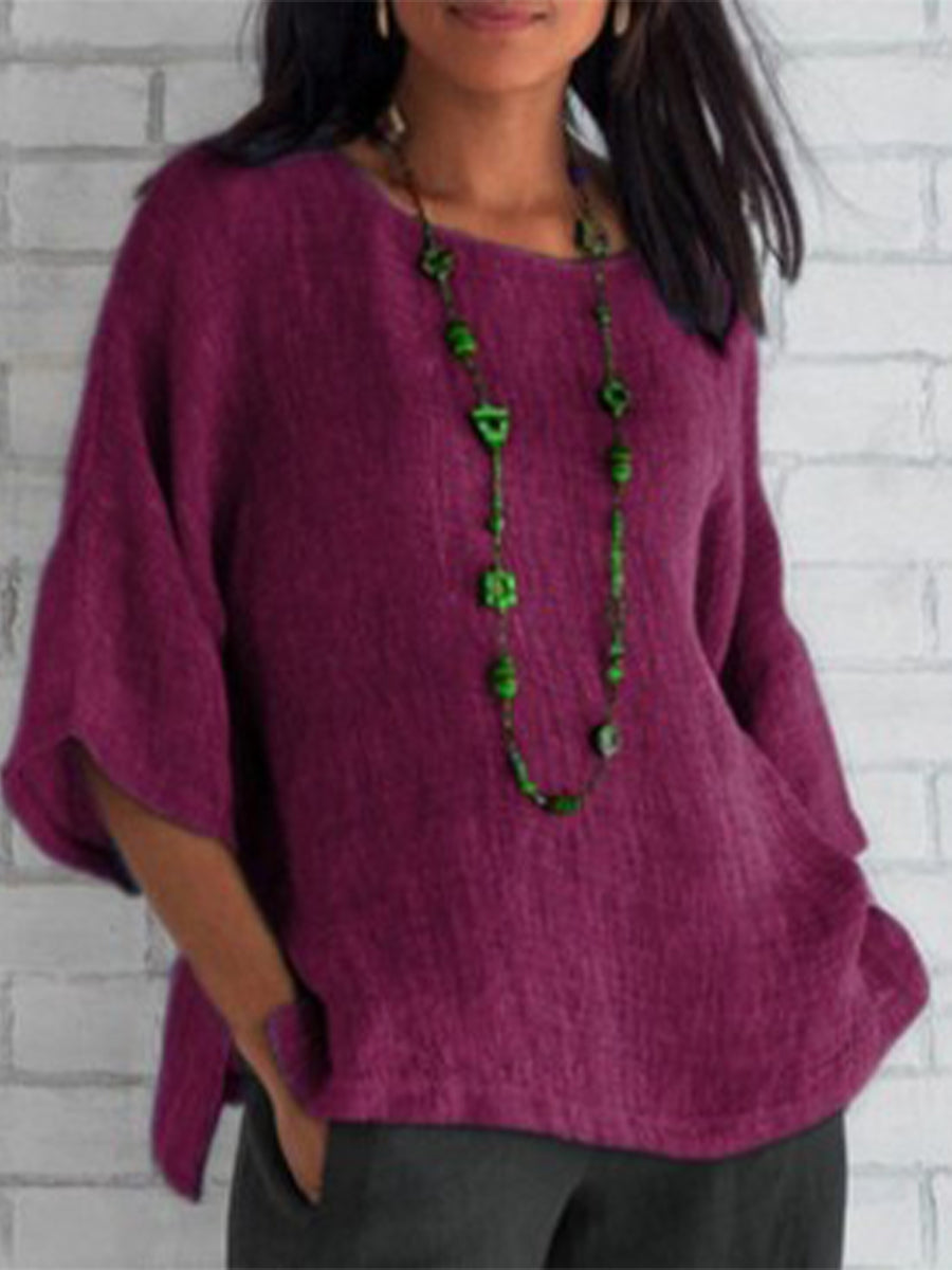 THE ELWYN | RELAXED COTTON-LINEN TOP