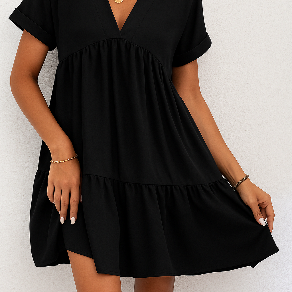 THE CELINA | CHARMING V-NECK DRESS