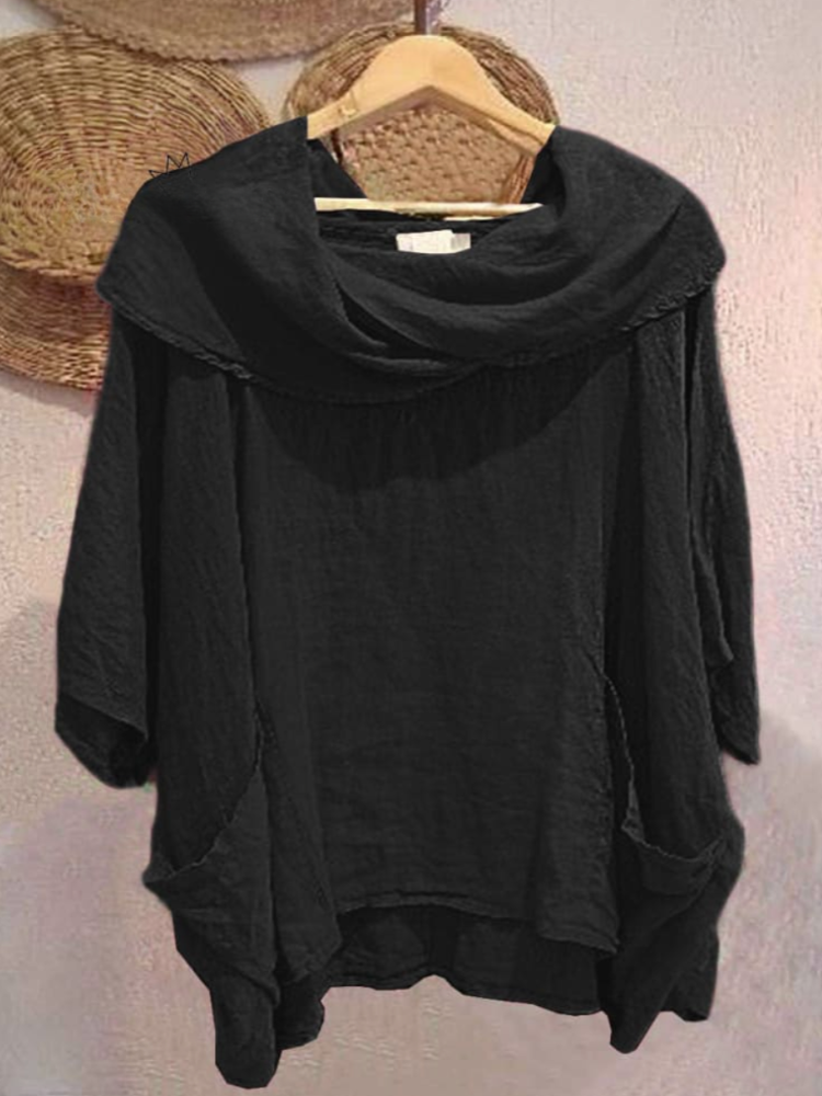 THE ELOISE | RELAXED LINEN POCKET TOP