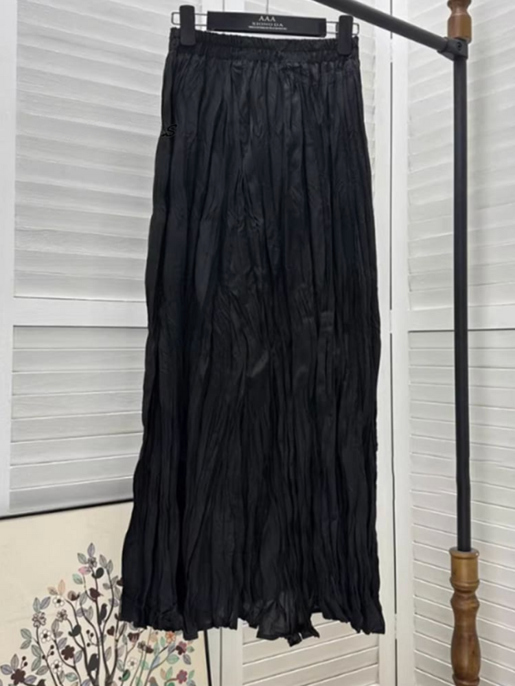 THE SORELLE | FLOWING PLEATED DRAPE SKIRT