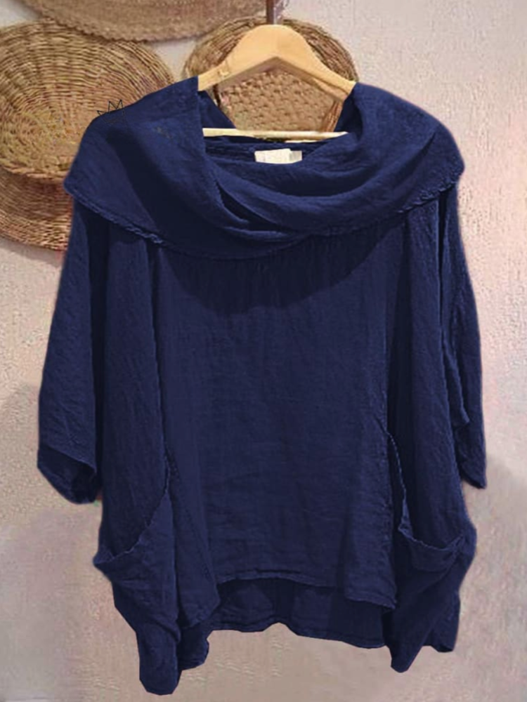 THE ELOISE | RELAXED LINEN POCKET TOP