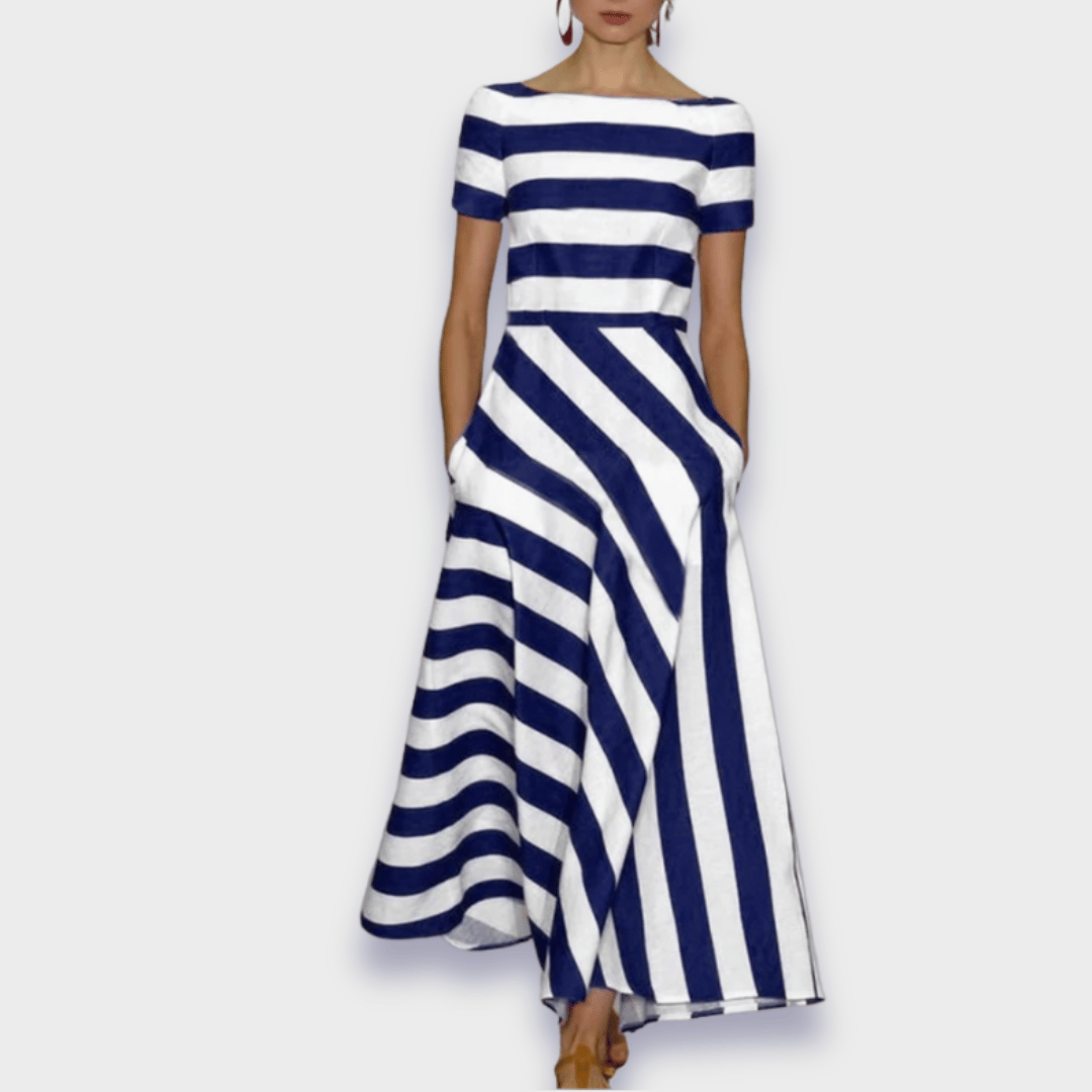 THE ELOWEN | HANDCRAFTED STRIPED MAXI DRESS