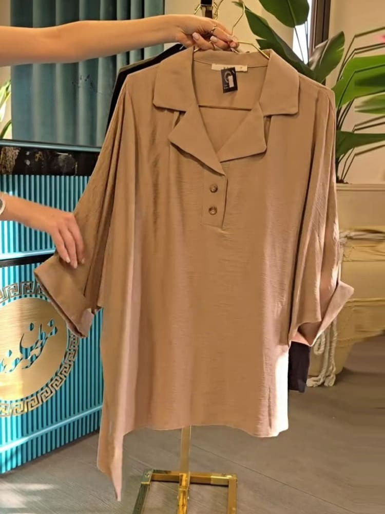 THE NALANI | RELAXED LAPEL BLOUSE