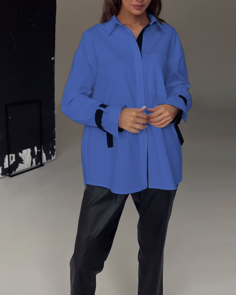 THE SLOANE | COLORBLOCK SHIRT DRESS