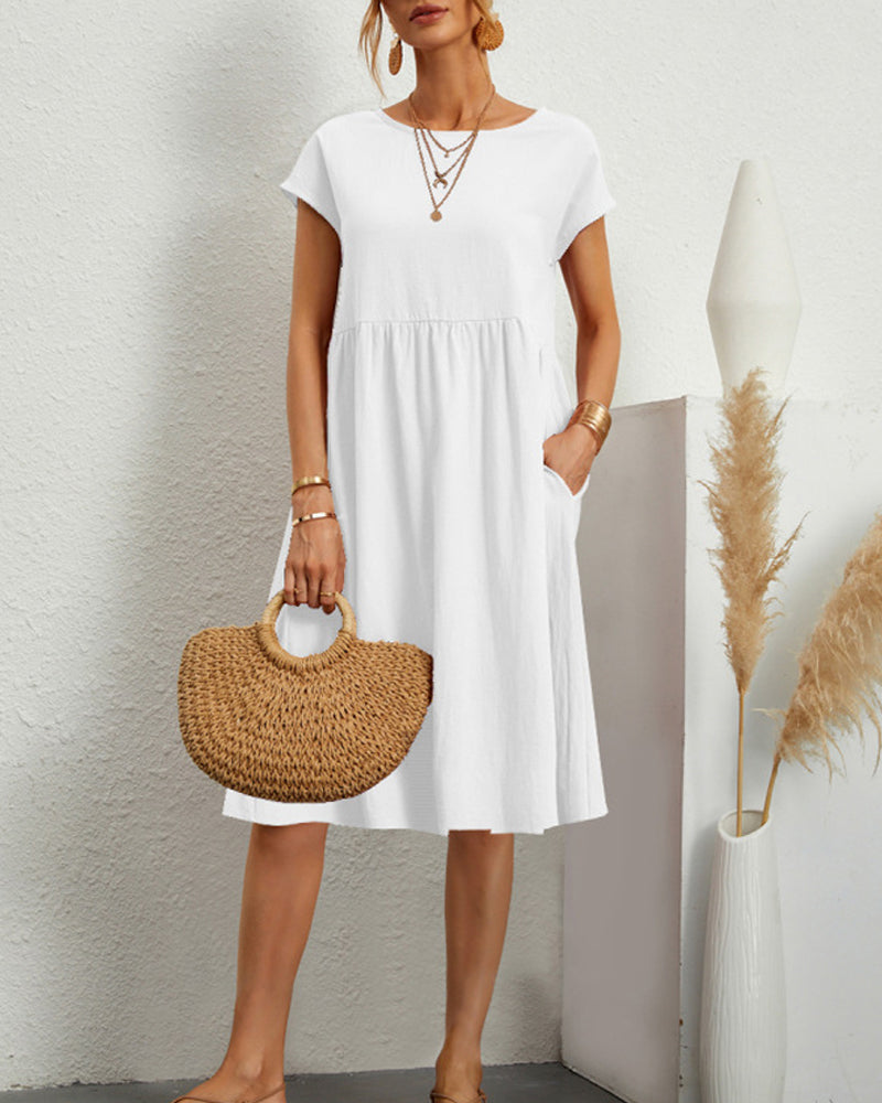 THE LIVIA | RELAXED ROUND-NECK DRESS
