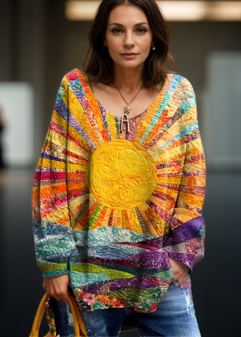 THE THESSALY | ELEGANT COLOURFUL BLOUSE