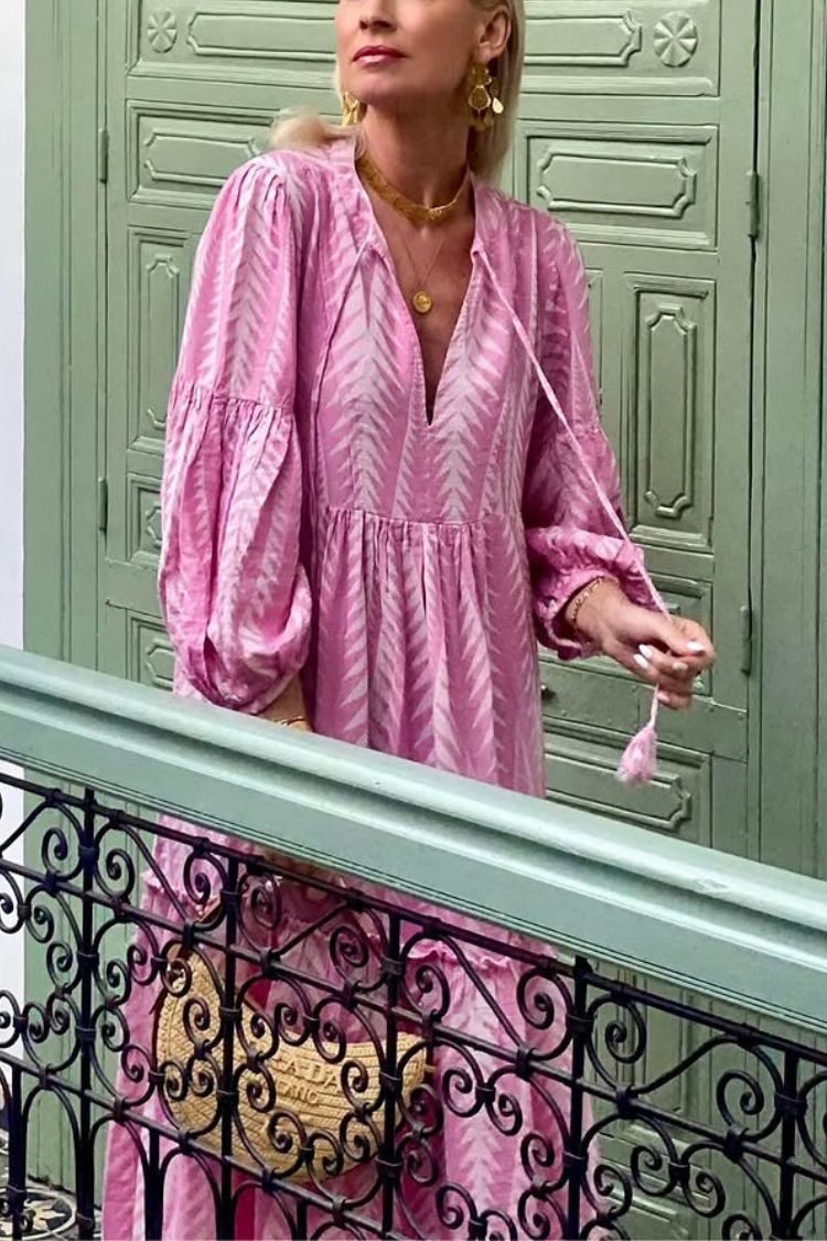 THE MARRAKECH | LINEN POCKETED A-LINE MIDI DRESS