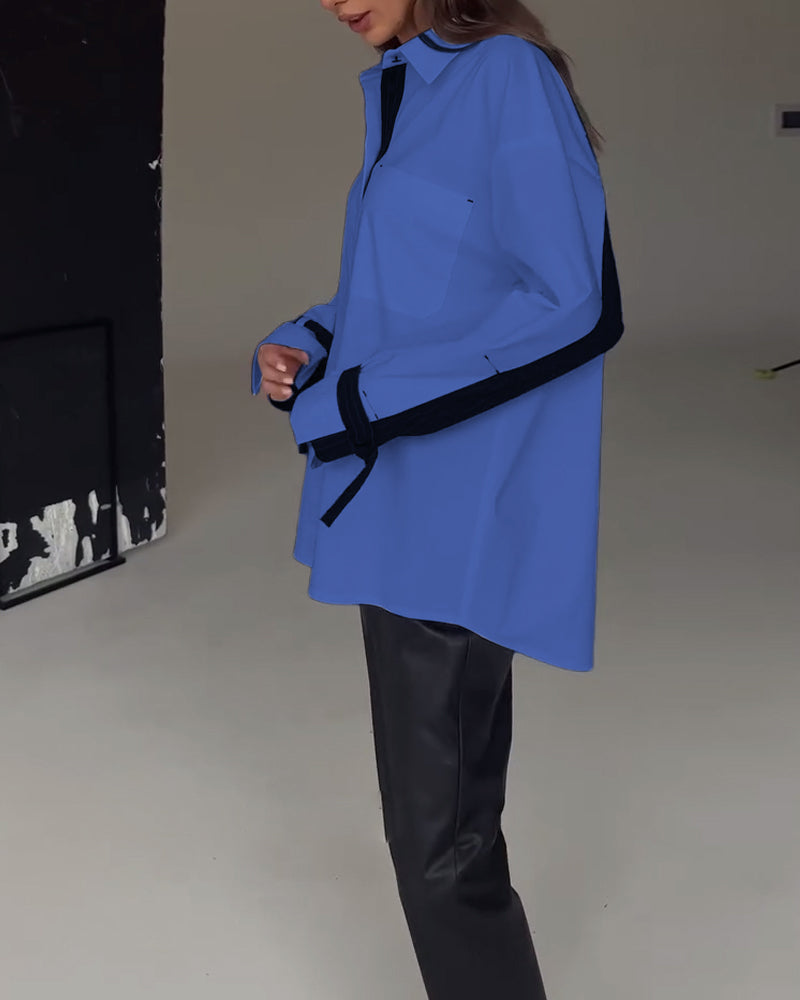 THE SLOANE | COLORBLOCK SHIRT DRESS