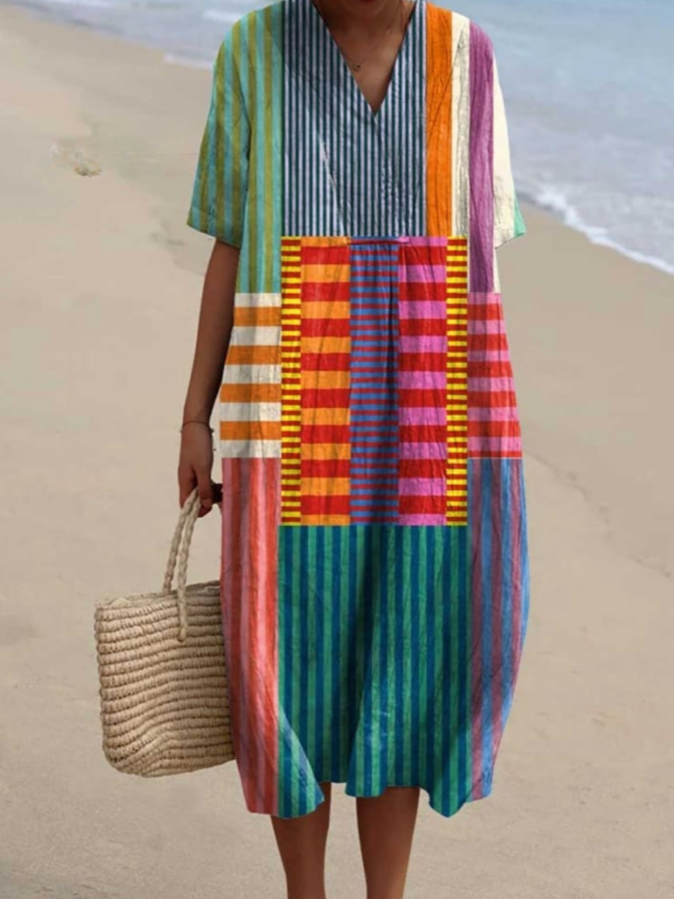 THE NOVARA | VINTAGE ART PRINT DRESS