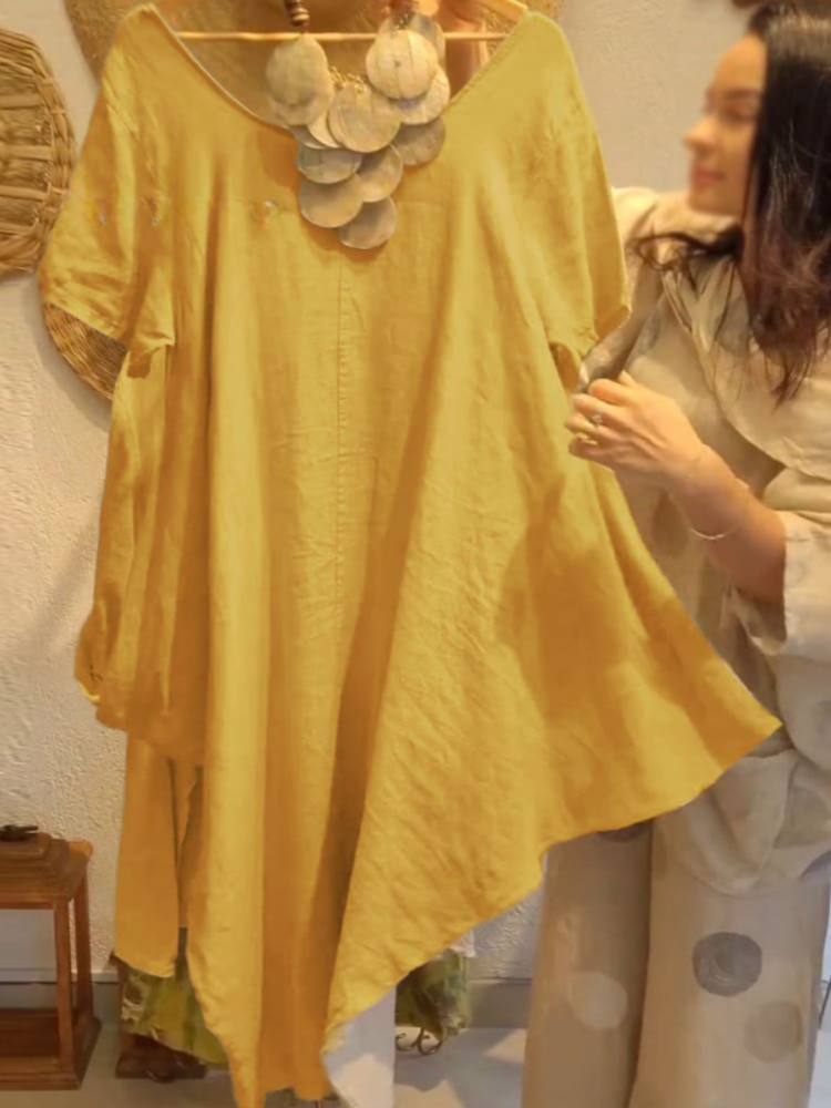 THE LIVIA | RELAXED LINEN ESSENTIAL TOP
