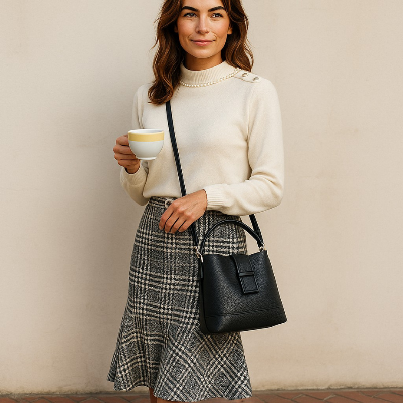 THE ADELINA | CHIC RFID-PROTECTED BUCKET CROSSBODY BAG