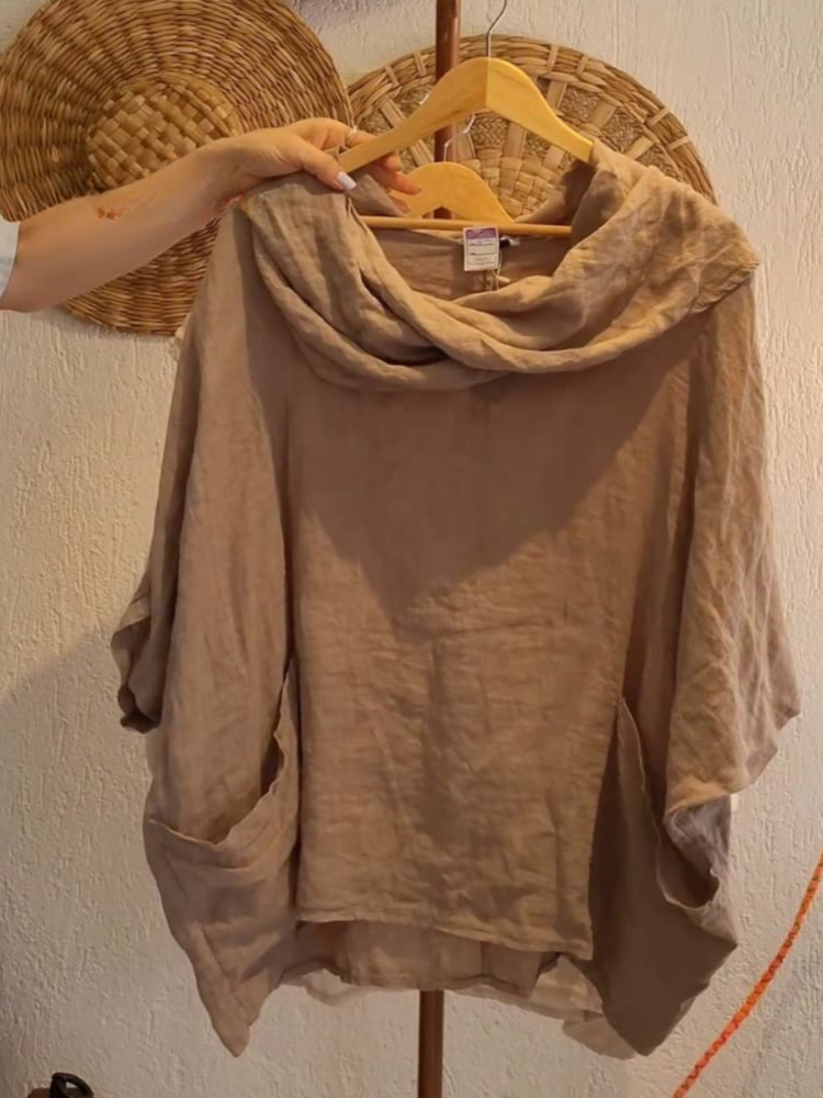THE ELOISE | RELAXED LINEN POCKET TOP