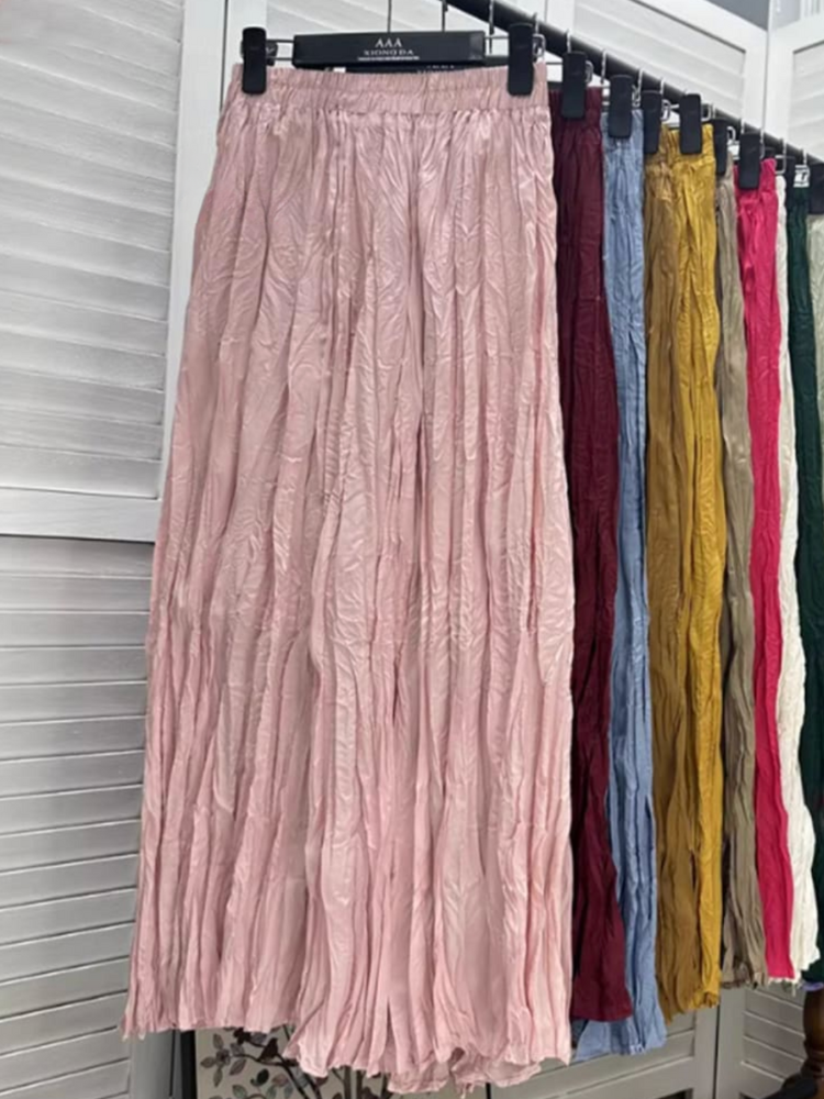 THE SORELLE | FLOWING PLEATED DRAPE SKIRT