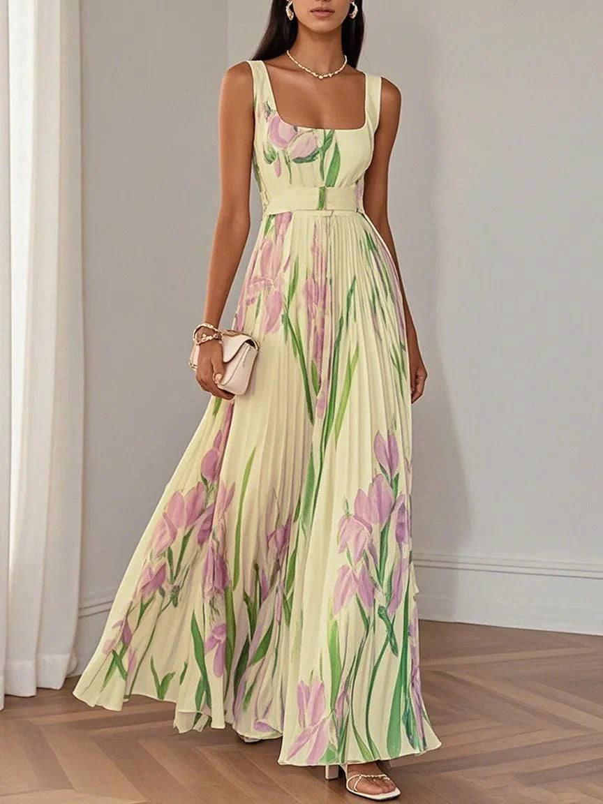 THE ALINOR | FLORAL CHIFFON MAXI DRESS