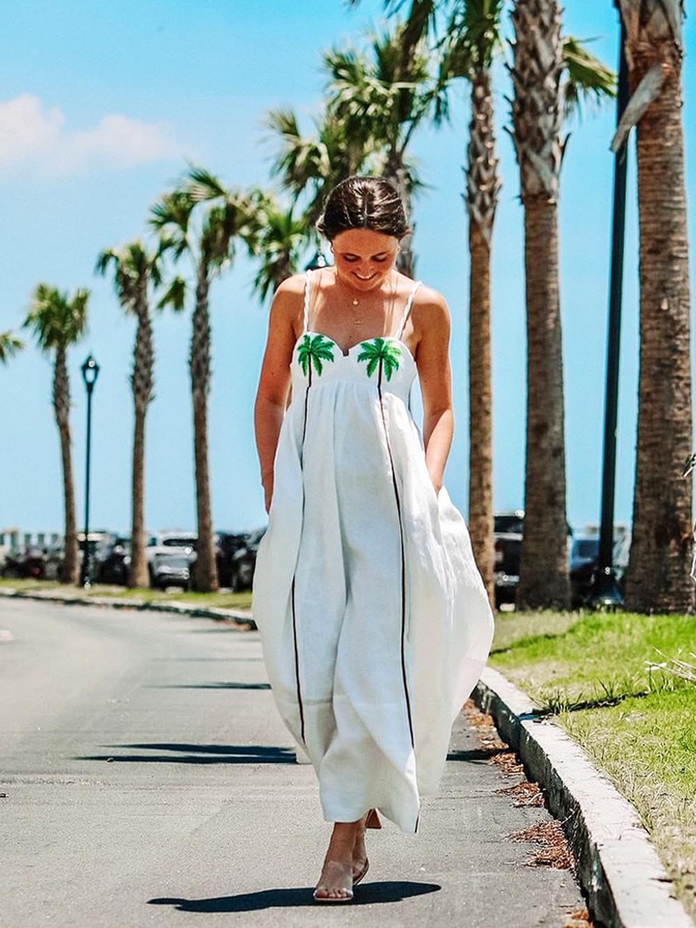 THE ZARIA | PALM OASIS SLIP DRESS