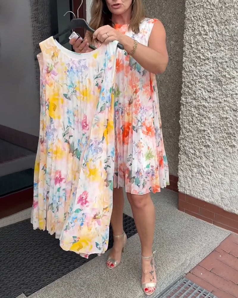 THE MARIBEL | SLEEVELESS BLOOM DRESS