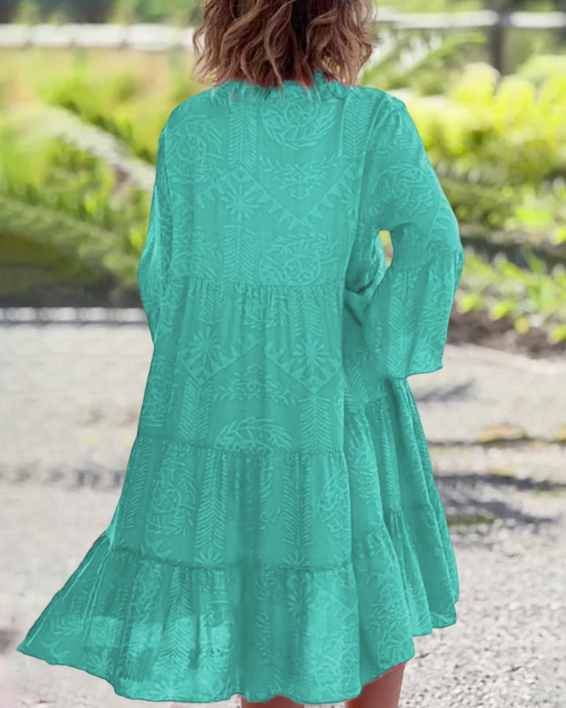 THE AYLA | BOHO GEOMETRIC PRINT DRESS
