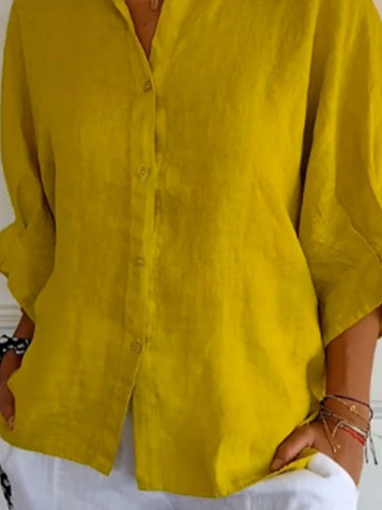 THE ELARA | TIE-BACK LINEN SHIRT
