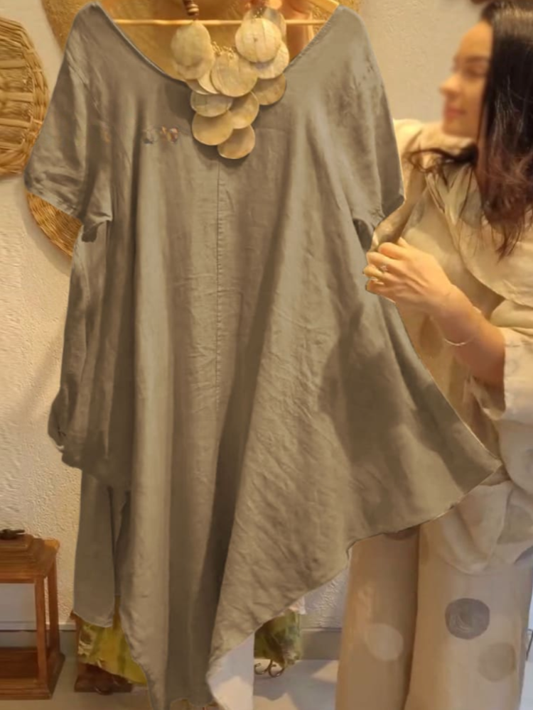 THE LIVIA | RELAXED LINEN ESSENTIAL TOP