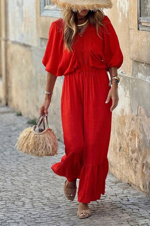 THE GRACE | RUFFLED LOOSE MAXI DRESS