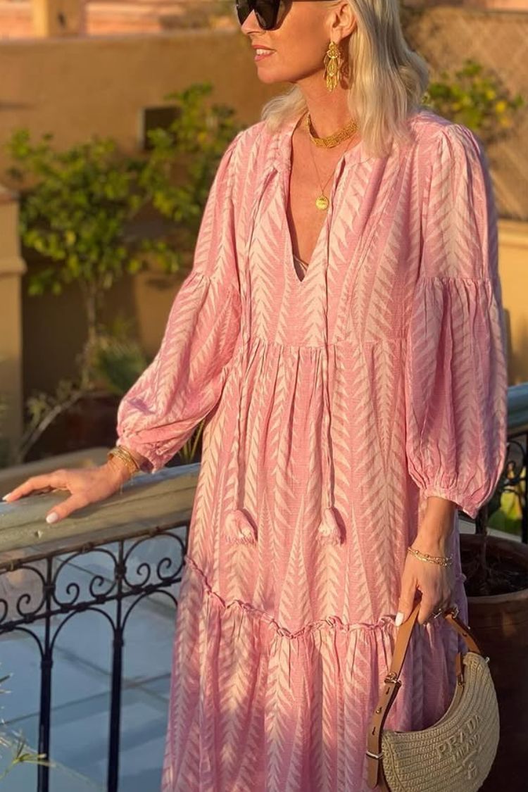 THE MARRAKECH | LINEN POCKETED A-LINE MIDI DRESS