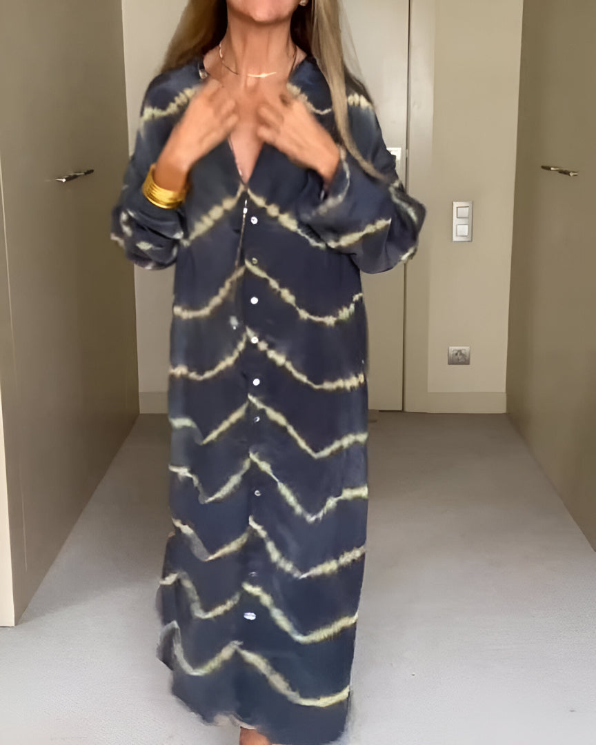 THE SERENA | BOHO STRIPE MAXI DRESS