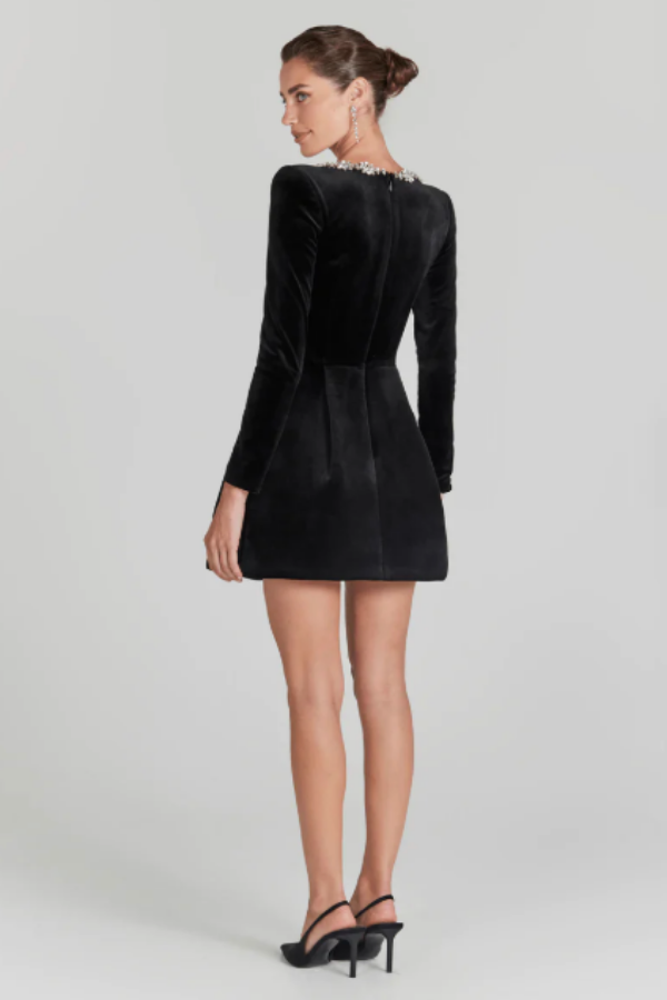 THE VIVIEN | EMBELLISHED VELVET MINI