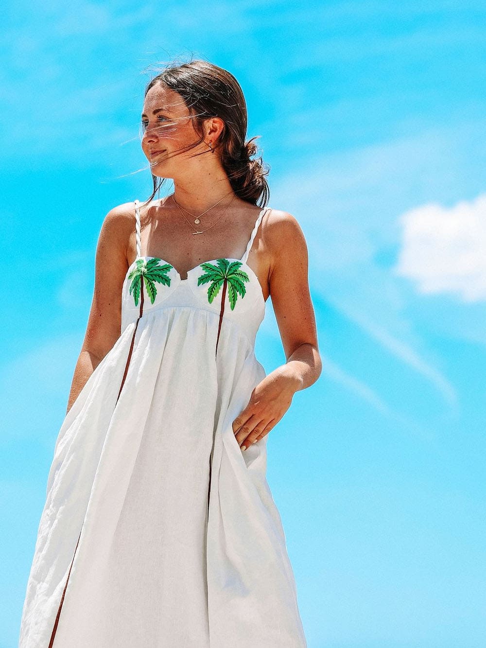 THE ZARIA | PALM OASIS SLIP DRESS