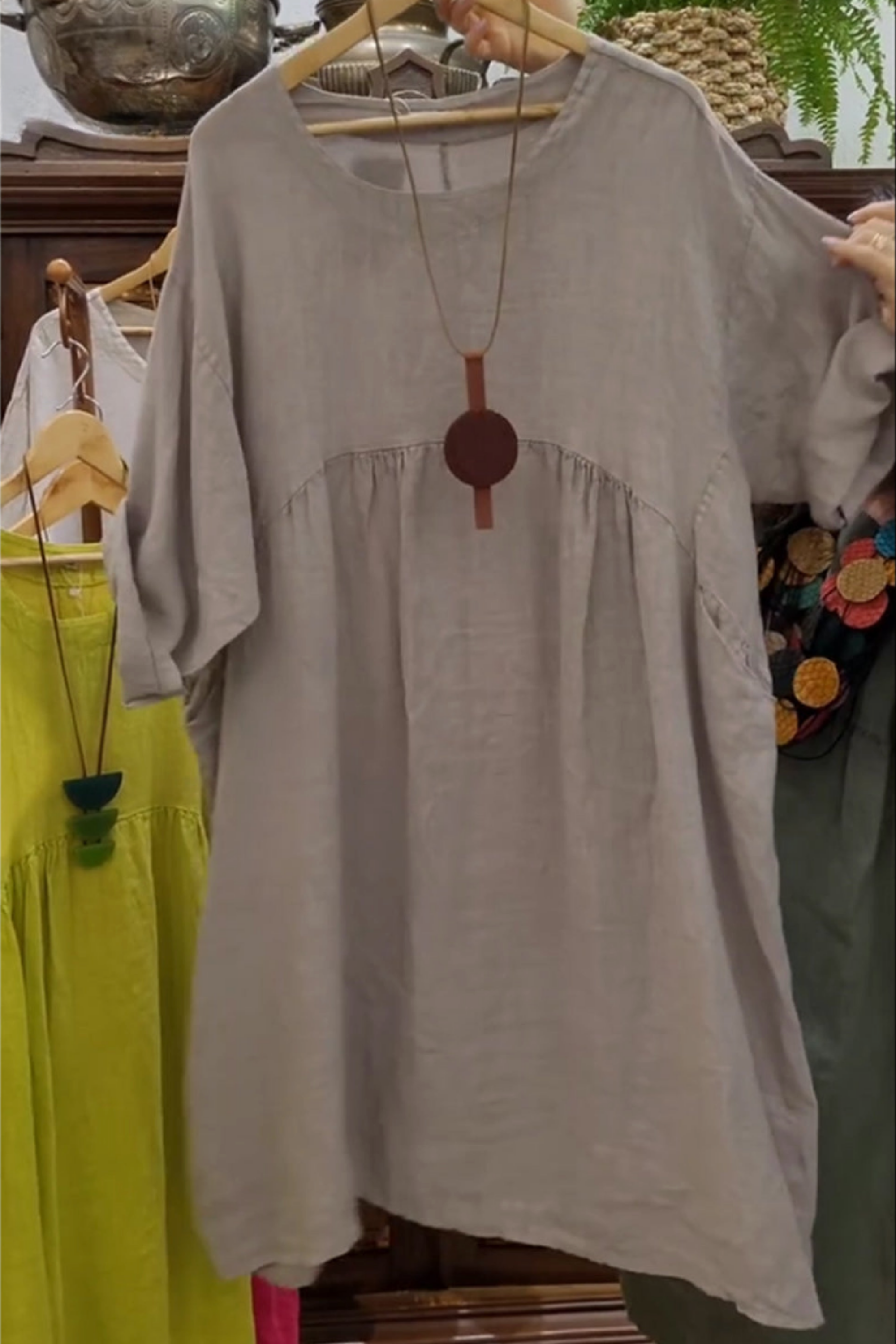 THE LORELEI | COTTON-LINEN POCKET DRESS