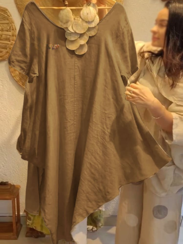 THE LIVIA | RELAXED LINEN ESSENTIAL TOP