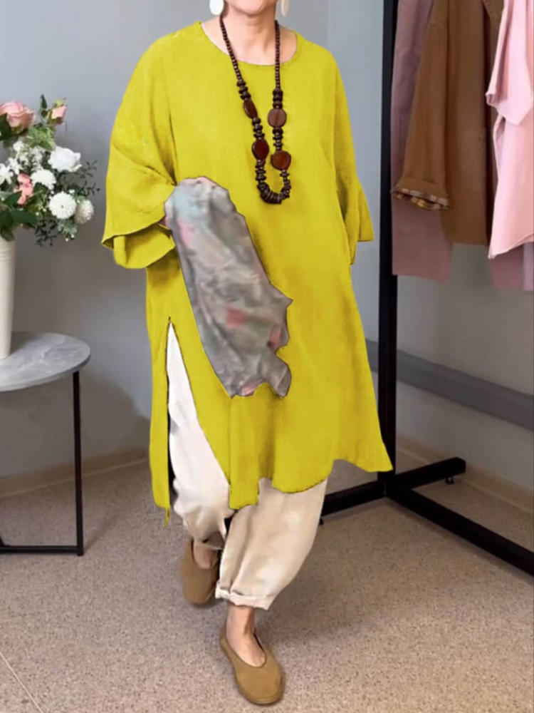 THE LUNARIA | RELAXED COTTON SPLIT-HEM TUNIC