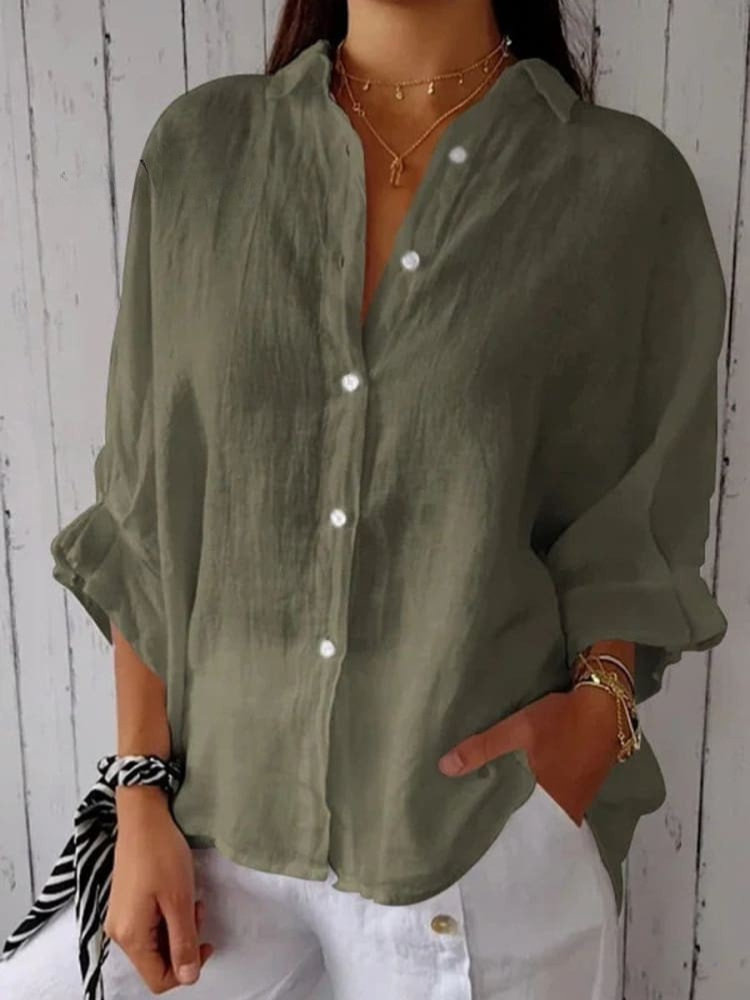 THE ELARA | TIE-BACK LINEN SHIRT