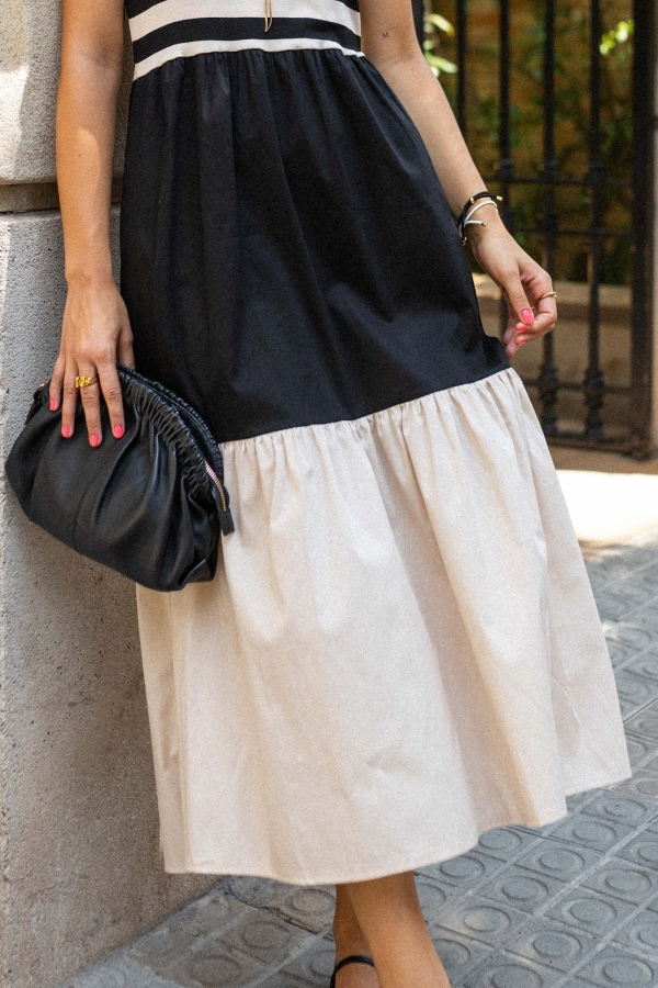 THE SALLY | LONG SUSPENDER DRESS