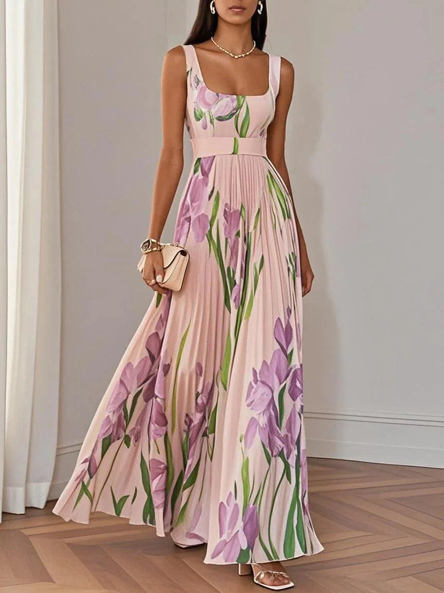 THE ALINOR | FLORAL CHIFFON MAXI DRESS