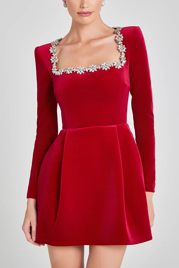 THE VIVIEN | EMBELLISHED VELVET MINI