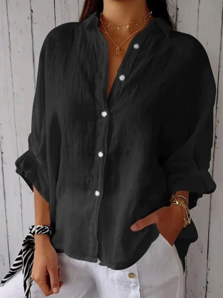 THE ELARA | TIE-BACK LINEN SHIRT