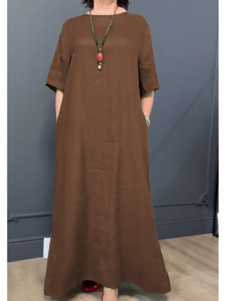 THE ALMA | CASUAL COTTON-LINEN DRESS
