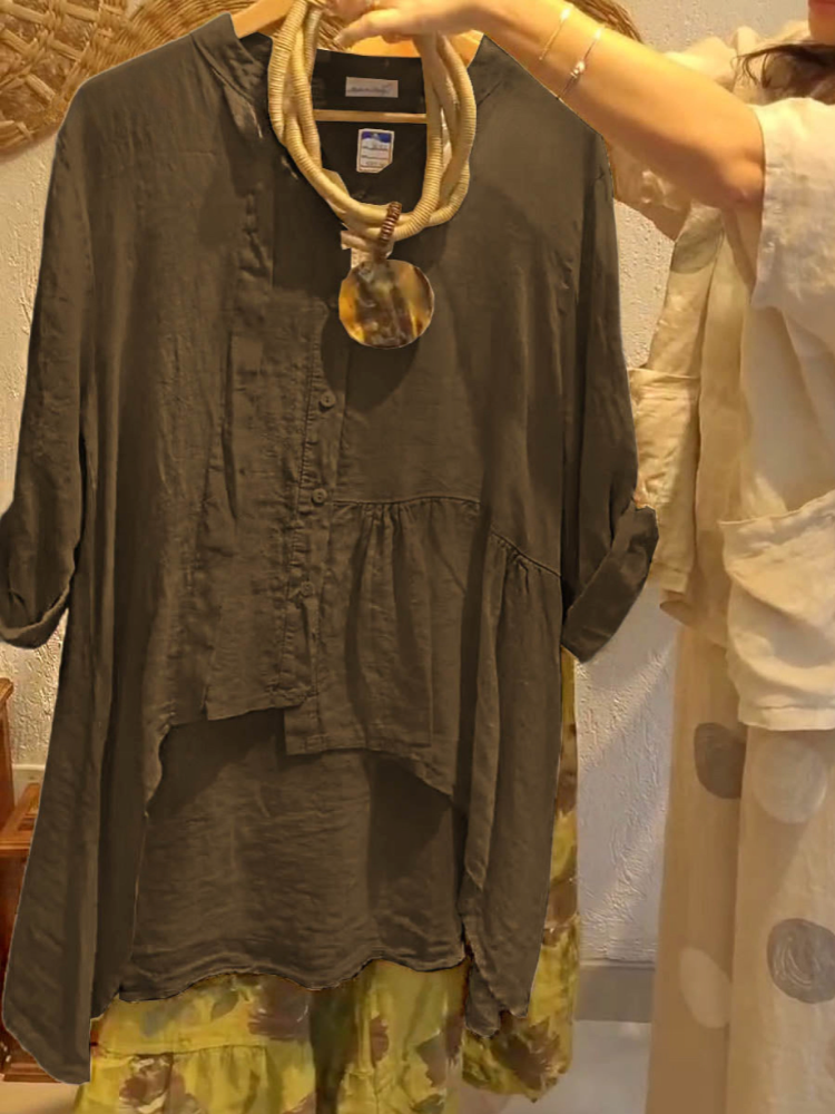 THE LORENNA | RELAXED LINEN V-NECK CARDIGAN