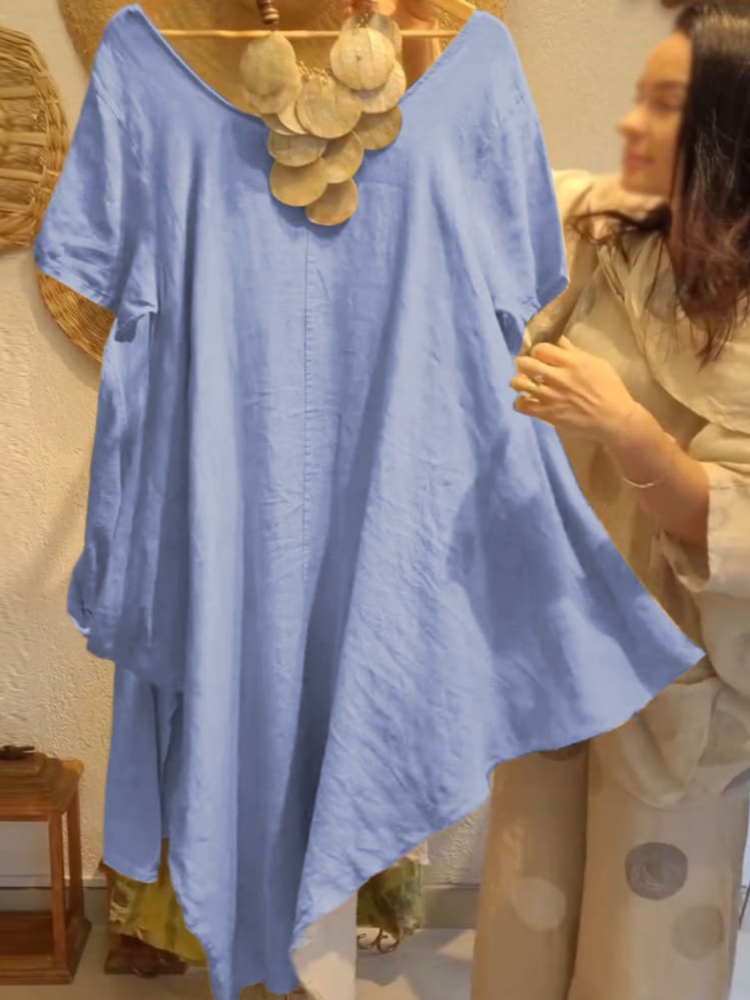THE LIVIA | RELAXED LINEN ESSENTIAL TOP