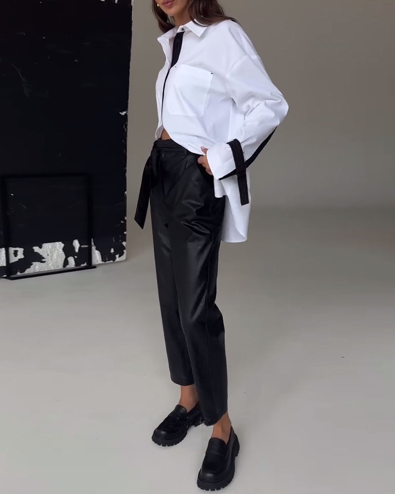 THE SLOANE | COLORBLOCK SHIRT DRESS