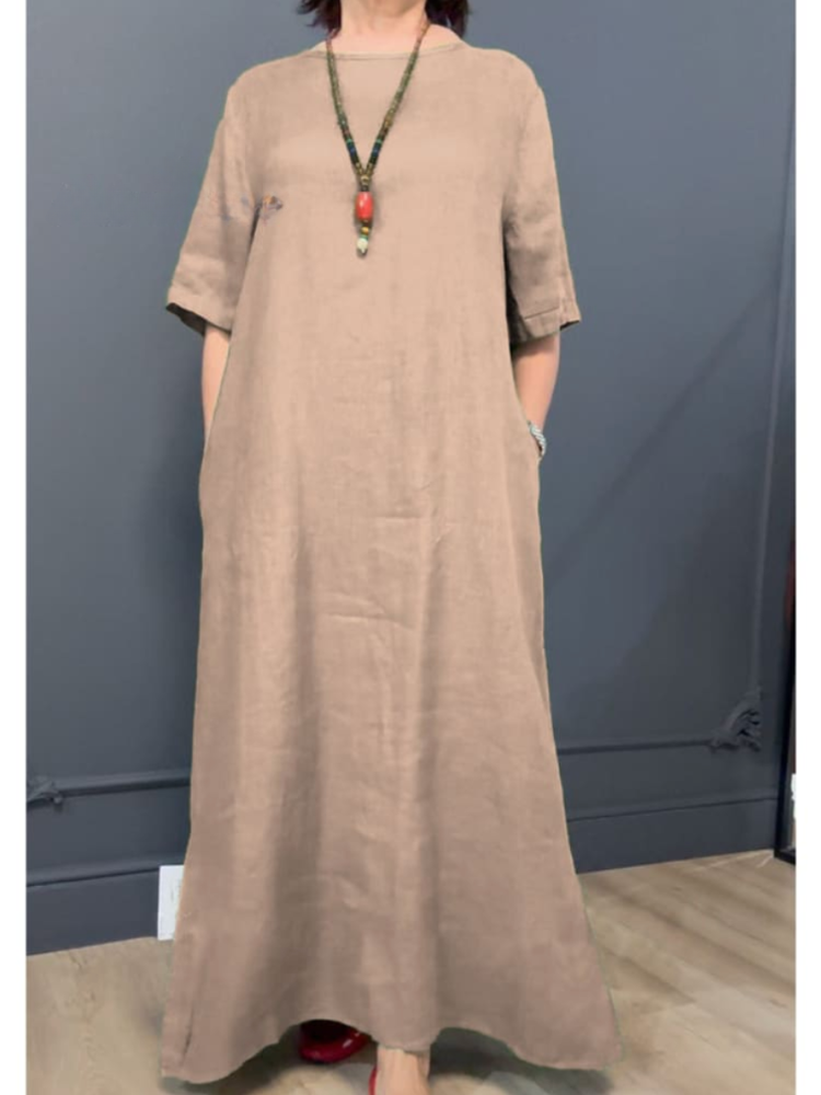 THE ALMA | CASUAL COTTON-LINEN DRESS