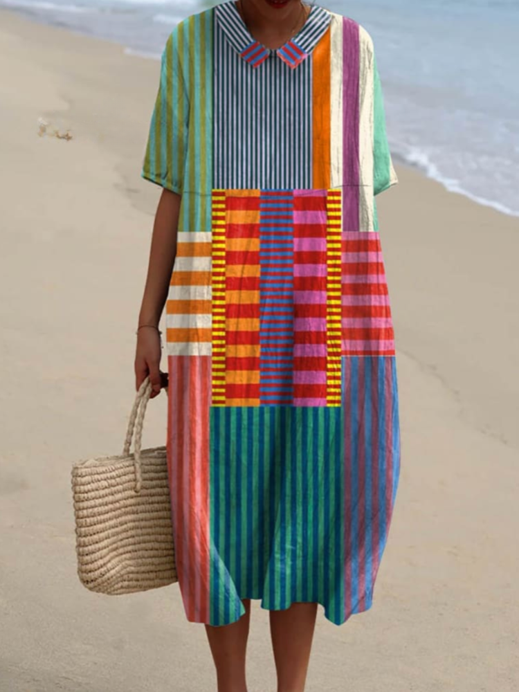 THE NOVARA | VINTAGE ART PRINT DRESS