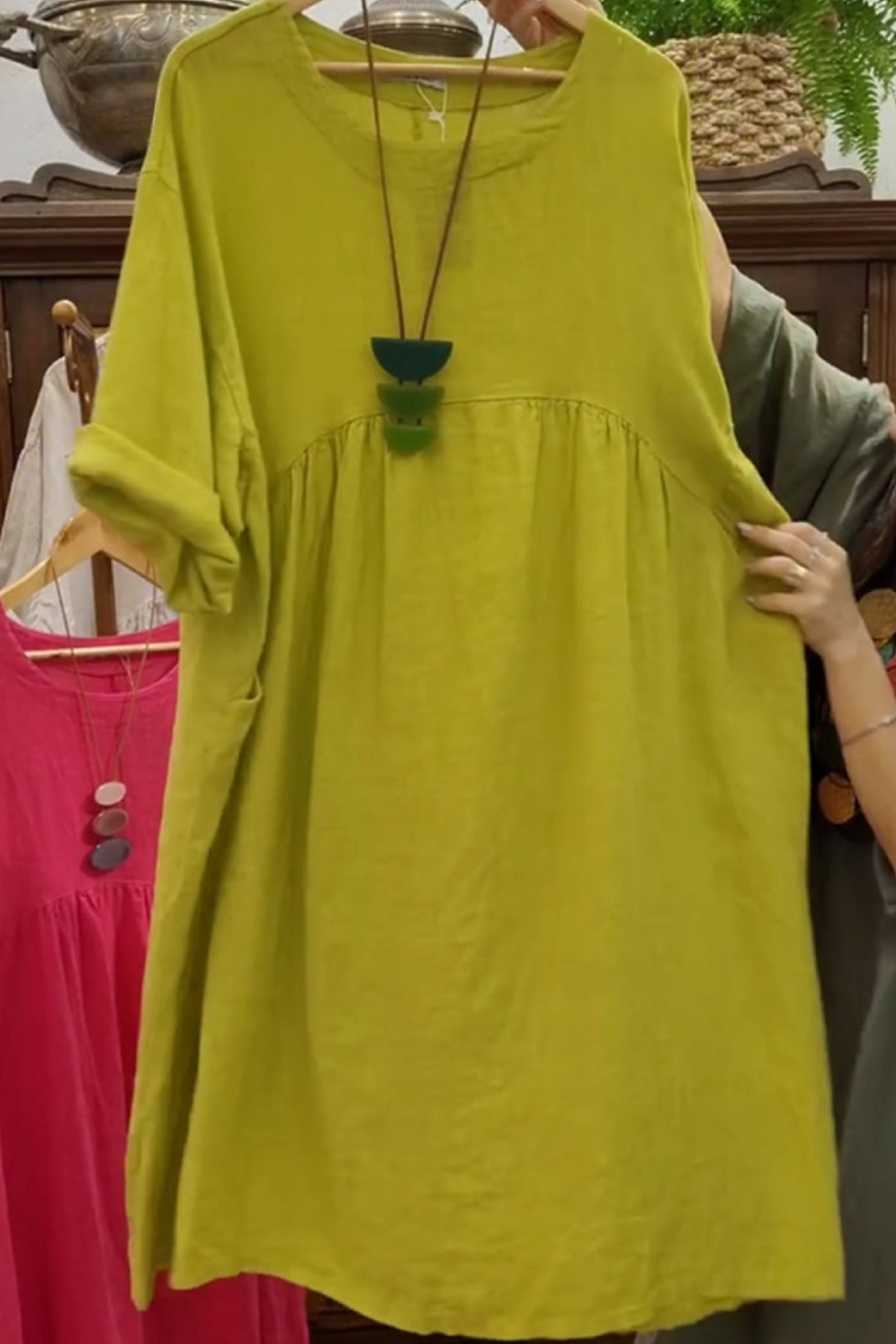 THE LORELEI | COTTON-LINEN POCKET DRESS