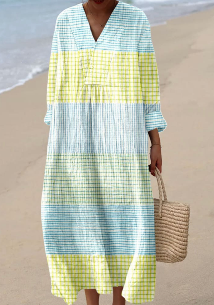 THE ZENARA | VINTAGE GEOMETRIC LINEN SHIRT