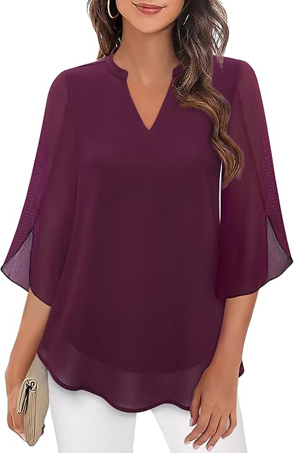 THE AURA | CHIFFON BLOUSE IN A-LINE FIT