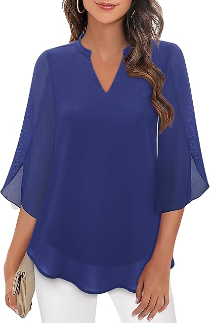 THE AURA | CHIFFON BLOUSE IN A-LINE FIT