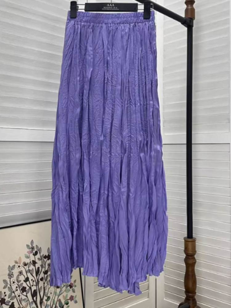 THE SORELLE | FLOWING PLEATED DRAPE SKIRT