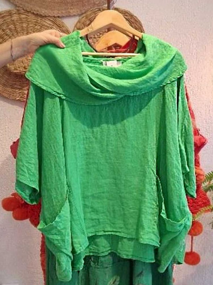 THE ELOISE | RELAXED LINEN POCKET TOP