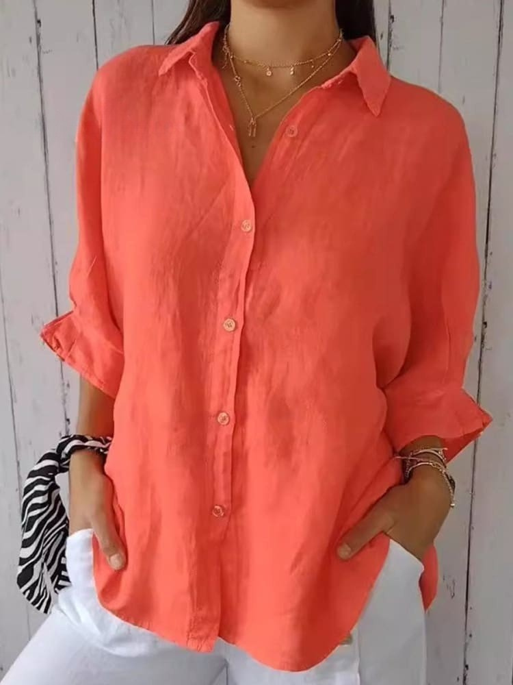 THE ELARA | TIE-BACK LINEN SHIRT